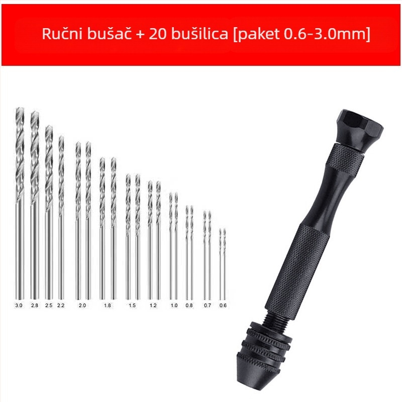 Xinsentuo Set alata za ručno bušenje za DIY modele — aluminijska legura, 150 komada, za plastiku/drevo/akril