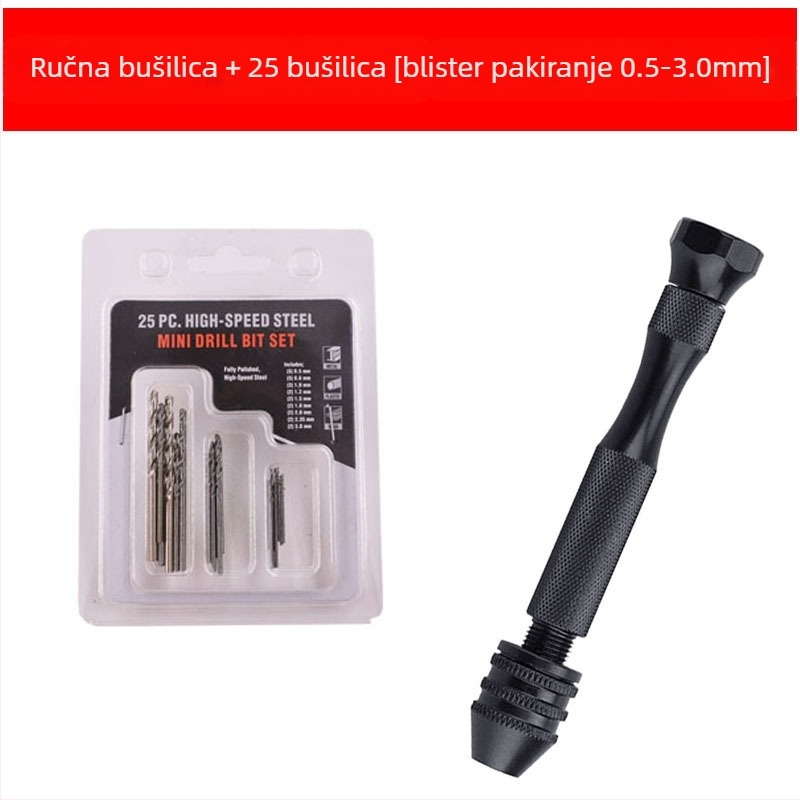 Xinsentuo Set alata za ručno bušenje za DIY modele — aluminijska legura, 150 komada, za plastiku/drevo/akril