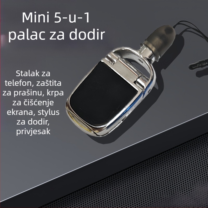 5-u-1 stalk za telefon i tablet s kapacitivnim stilusom i plastičnim kućištem