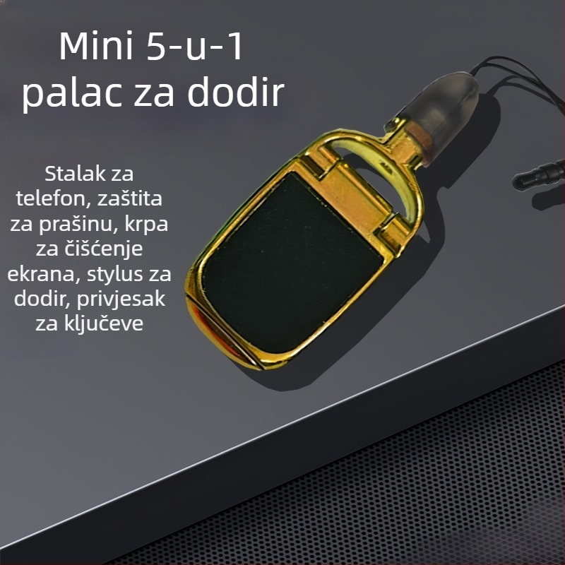 5-u-1 stalk za telefon i tablet s kapacitivnim stilusom i plastičnim kućištem