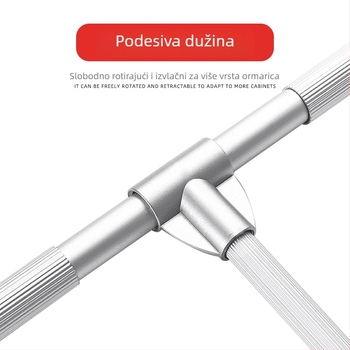 Podizne vješalice za odjeću s amortizerom za garderobu, komoru i visoky komodu – aluminij KM-306, moderni minimalistički stil, porijeklo Foshan