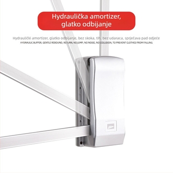 Podizne vješalice za odjeću s amortizerom za garderobu, komoru i visoky komodu – aluminij KM-306, moderni minimalistički stil, porijeklo Foshan