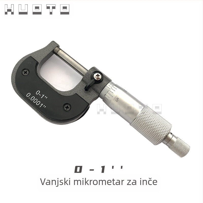 HUOTO navojni mikrometar, raspon 0-100 mm, mjerenje vanjskog promjera navoja, mjerenje srednjeg promjera navoja, pribor za mjerenje debljine