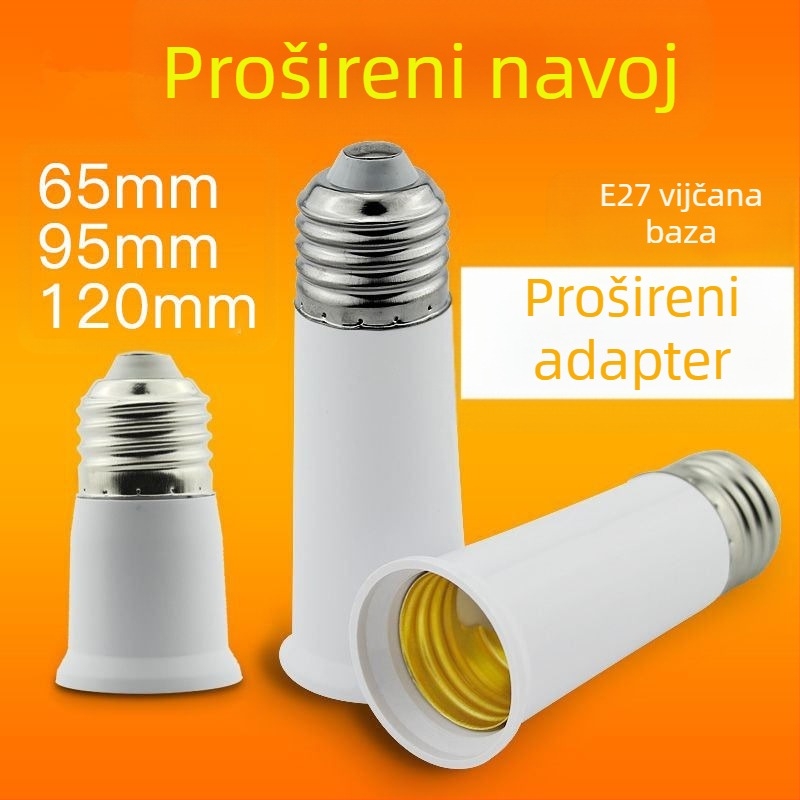 E27 keramički navojni držač lampe, PVC tijelo i sjenilo, IP20, model QPD-008, napajanje iz utičnice