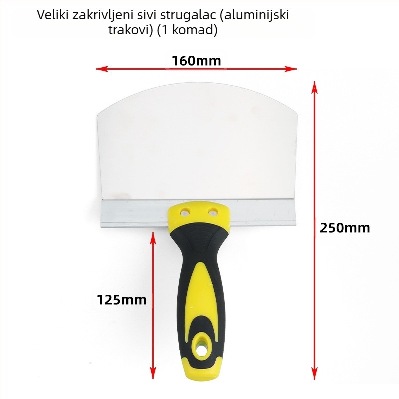 Špachtla za žbukanje s nehrđajućim čelnikom, plastična drška, serija Putty knife, Jiuling, specifikacije LC cabinet-feeder
