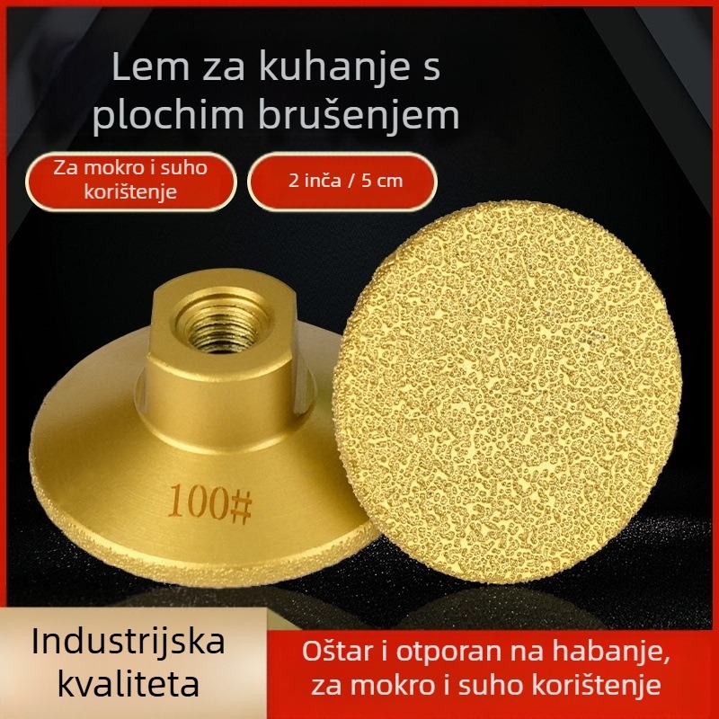 Melton MG025 Dijamantno Brazing ravna glava za brušenje pločica, mramora i kamena – poliranje