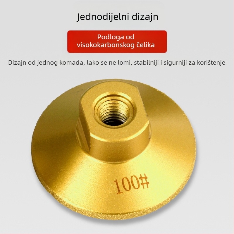Melton MG025 Dijamantno Brazing ravna glava za brušenje pločica, mramora i kamena – poliranje