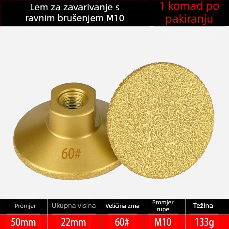 Melton MG025 Dijamantno Brazing ravna glava za brušenje pločica, mramora i kamena – poliranje