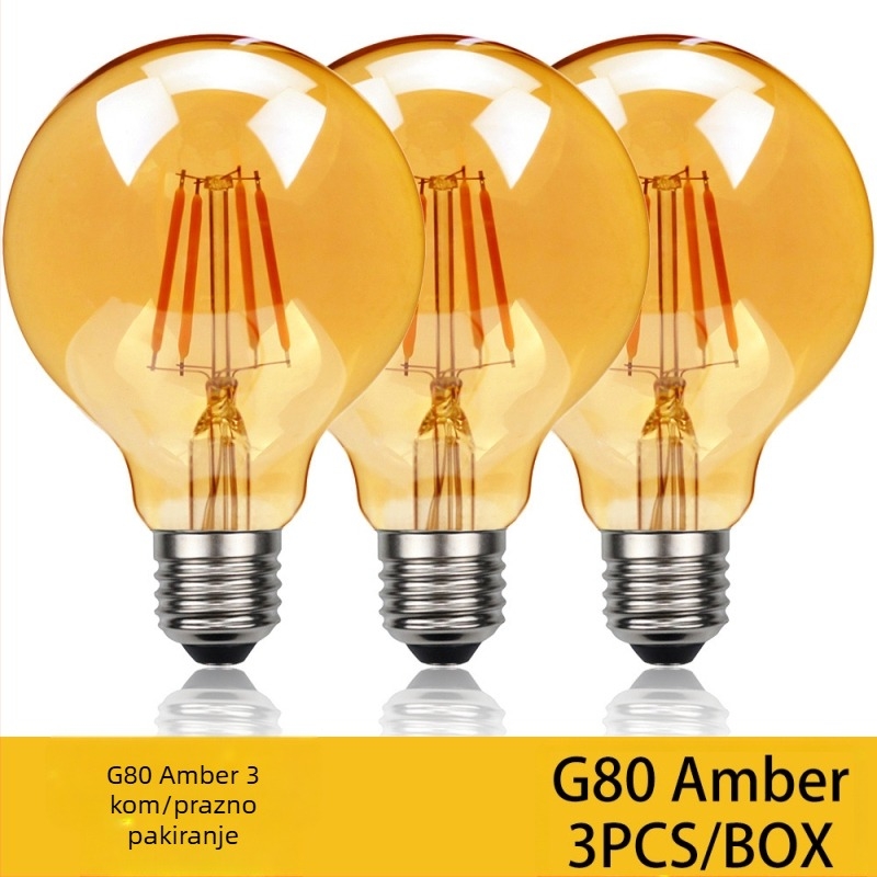 LED Edison žarulja s filamentom, E27 baza, ST64 model, 360 lm, CRI 90+, vijek trajanja 20000 h