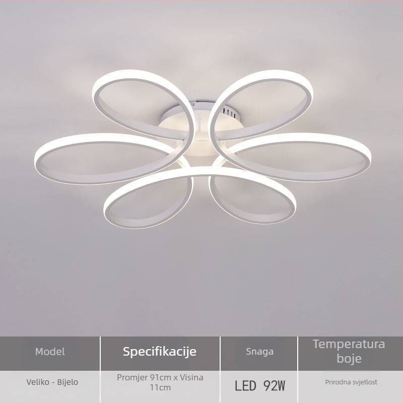 Plafonska LED lampa, model X079, 220V, pokriće 15–30 m², CRI ≥95