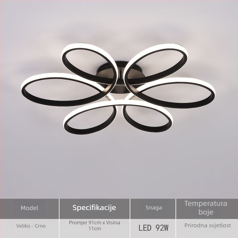 Plafonska LED lampa, model X079, 220V, pokriće 15–30 m², CRI ≥95