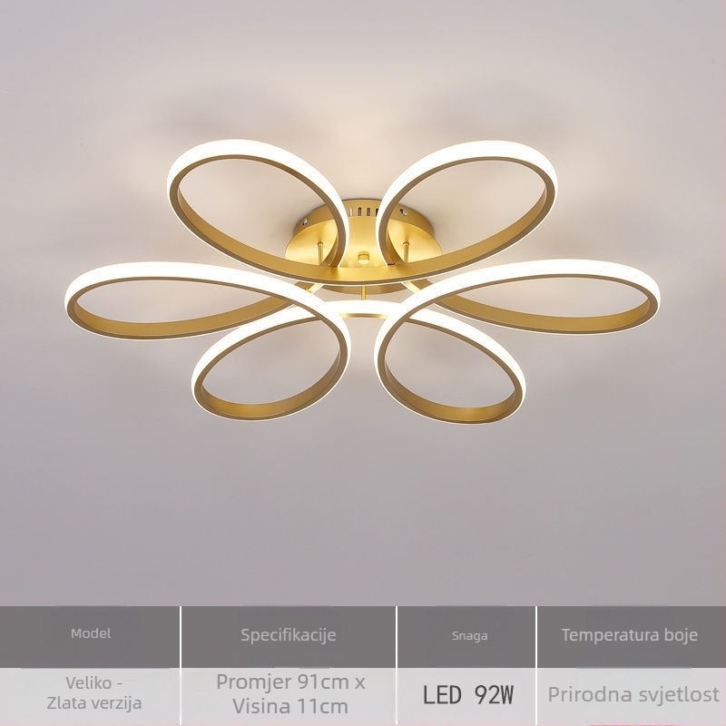 Plafonska LED lampa, model X079, 220V, pokriće 15–30 m², CRI ≥95
