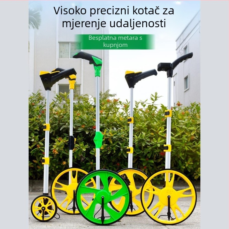 Kotač za mjerenje udaljenosti — ručno guranje, tip valjka, mehanički digitalni zaslon, za vanjska inženjerska mjerenja
