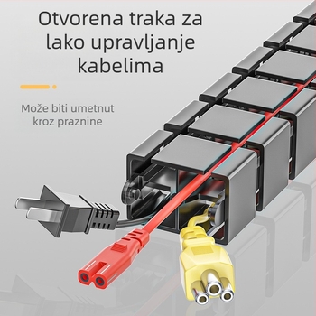 Zmijasti kabelski cjevovod za upravljanje kabelima • Materijal: PP • Marka: Goweichi • Model: 2024725-1 • Stil: Moderno jednostavno