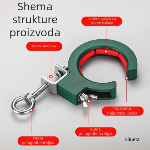 Kabelska klizna za provlačenje kablova kroz strop – alat za instalacije niskog napona