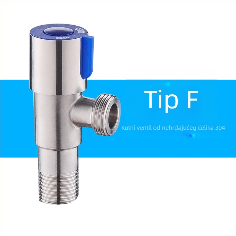 Latunski kutni ventil, zidna ugradnja, model 8289, radni tlak 1,6 MPa, unutarnji promjer 14 mm