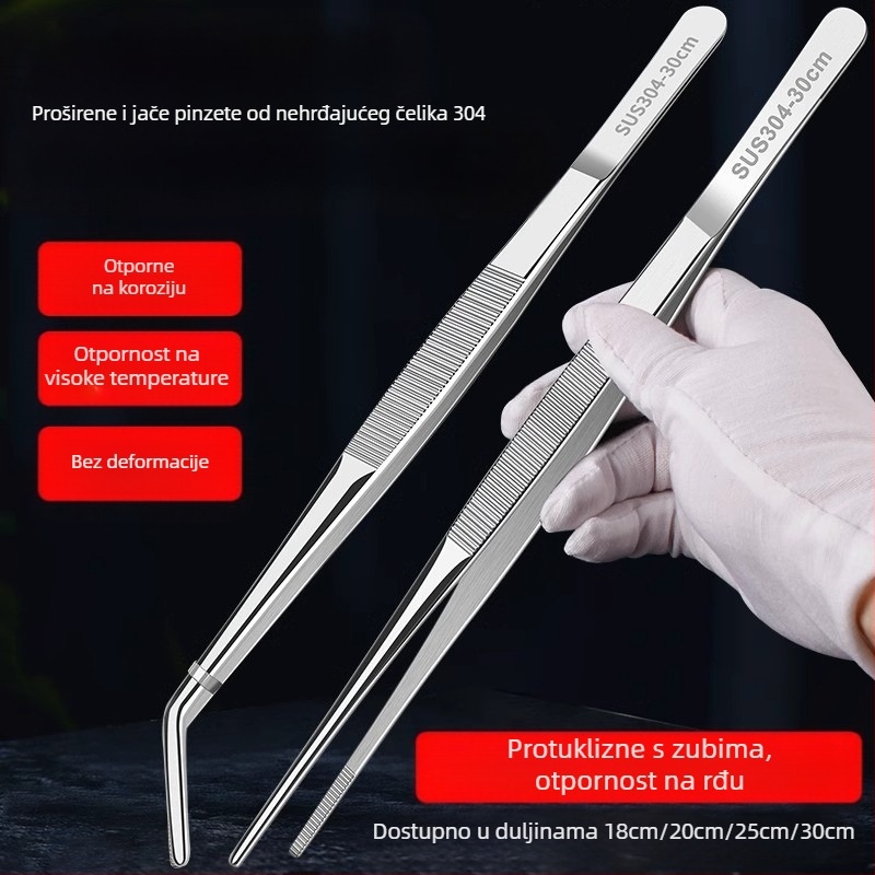 Pinete za akvarij i biljke s ravnom glavom – nehrđajući čelik 304, antikorozivno, mogućnost prilagodbe