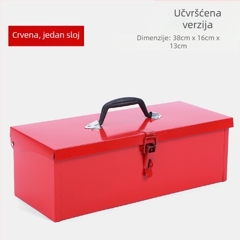Kutija za alat s sklopivim dizajnom, produžena metalna kutija za alate, prijenosna s dvostrukim ručkama, nosivost 30 kg