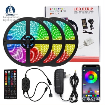RGB LED trakasti set 5050/2835 s Bluetooth i Wi‑Fi APP upravljanjem, glazbena sinhronizacija, napajanje 12V, 14.4W, unutarnja rasvjeta