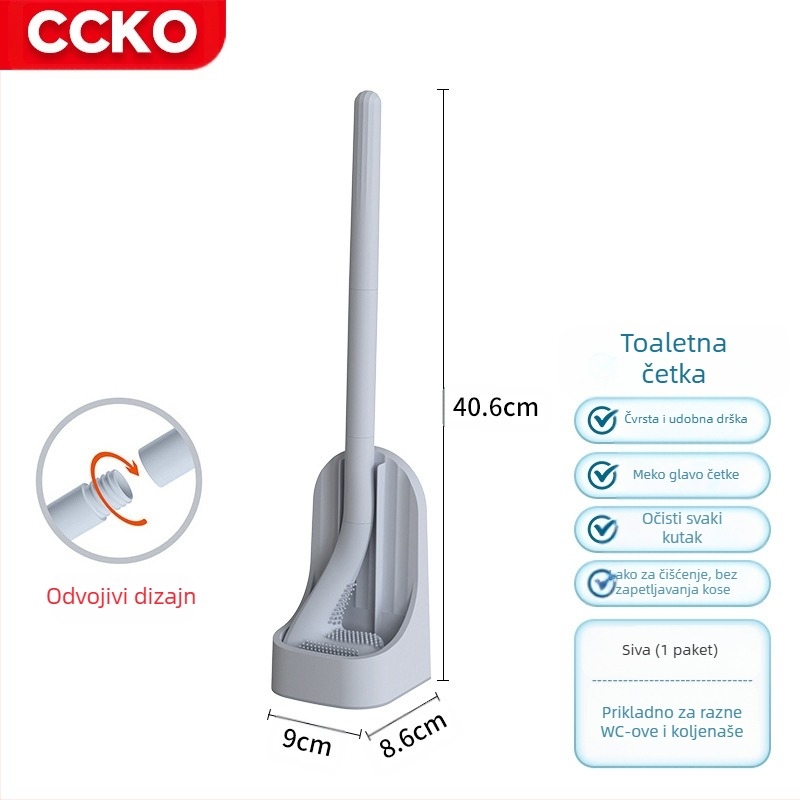 Četka za WC bez mrtvog kuta — plastika, težina 0.5, 1 kom, pakiranje u kartonu, brend CCKO