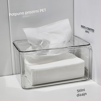 Stolna kutija za maramice, nordski stil, prozirna, plastična, višenamjenska