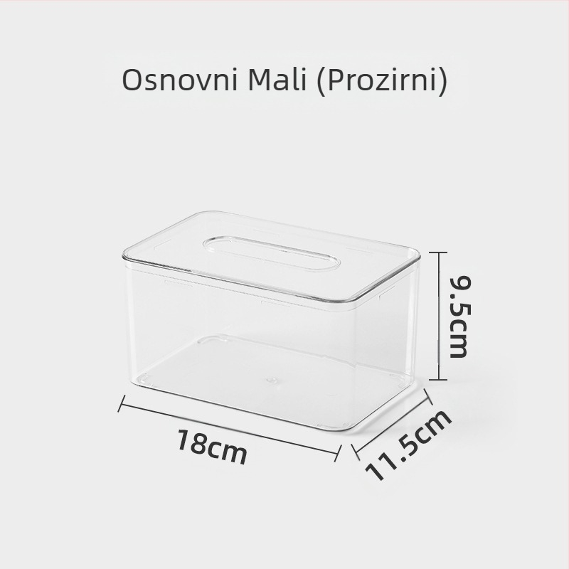 Stolna kutija za maramice, nordski stil, prozirna, plastična, višenamjenska