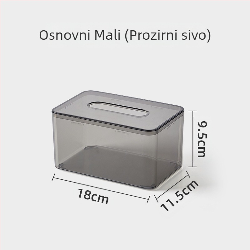 Stolna kutija za maramice, nordski stil, prozirna, plastična, višenamjenska