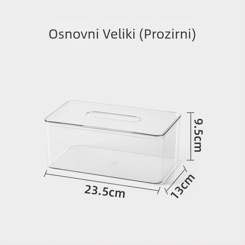 Stolna kutija za maramice, nordski stil, prozirna, plastična, višenamjenska