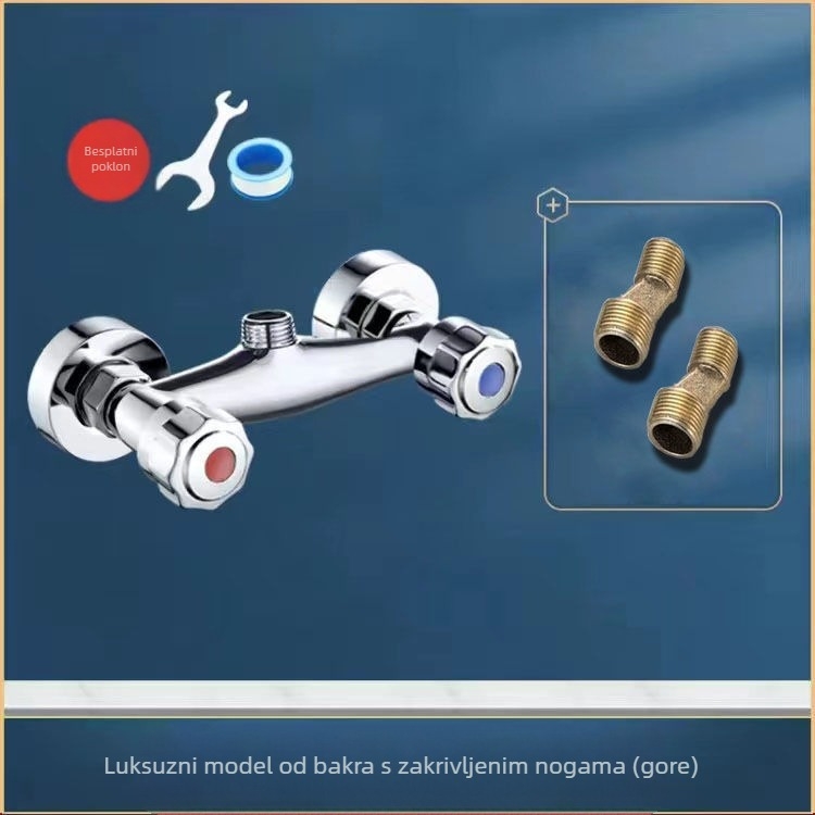 Tuš slavina za ugradnju u zid – bakrena konstrukcija, induktivno otvaranje, ugradnja u zid, CE certifikat.