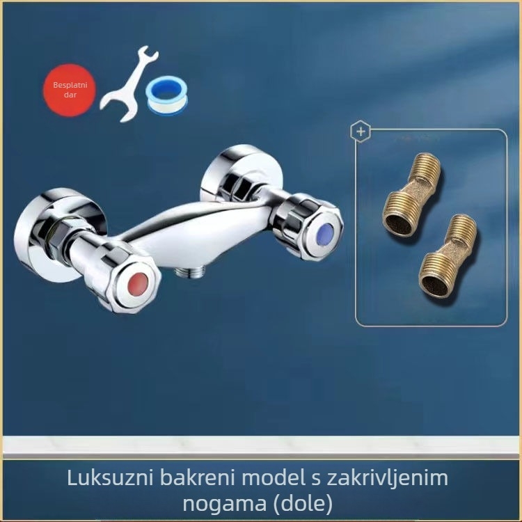 Tuš slavina za ugradnju u zid – bakrena konstrukcija, induktivno otvaranje, ugradnja u zid, CE certifikat.