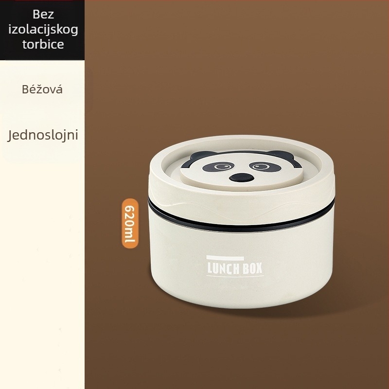 Kutija za ručak od 304 nehrđajućeg čelika, okrugla, mikrovalna sigurna, jednovrstan, mogućnost tiskanja logotipa