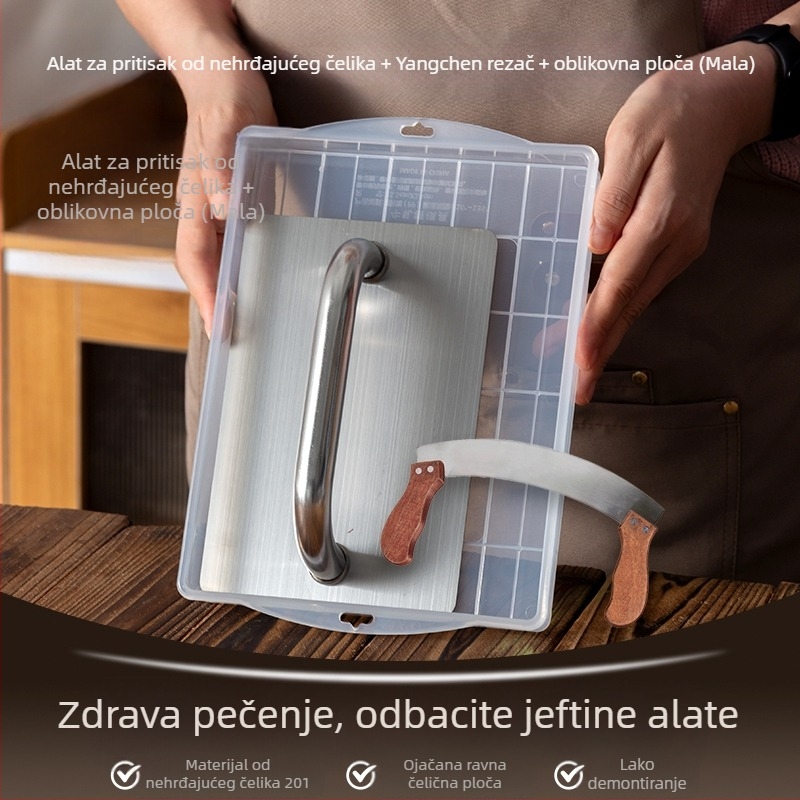 Set kalupa za slatkiše s pločama za pritiskanje, oblikovanje i rezanje za Snowflake Crisp i Ejiao Cake, kineski stil, komplet za kućnu upotrebu