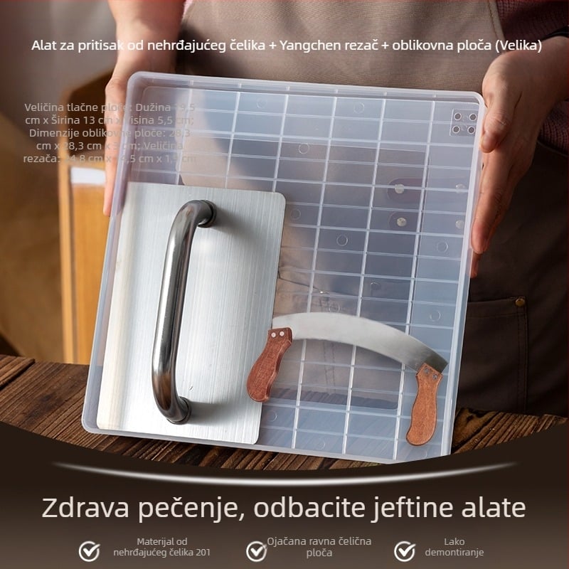 Set kalupa za slatkiše s pločama za pritiskanje, oblikovanje i rezanje za Snowflake Crisp i Ejiao Cake, kineski stil, komplet za kućnu upotrebu