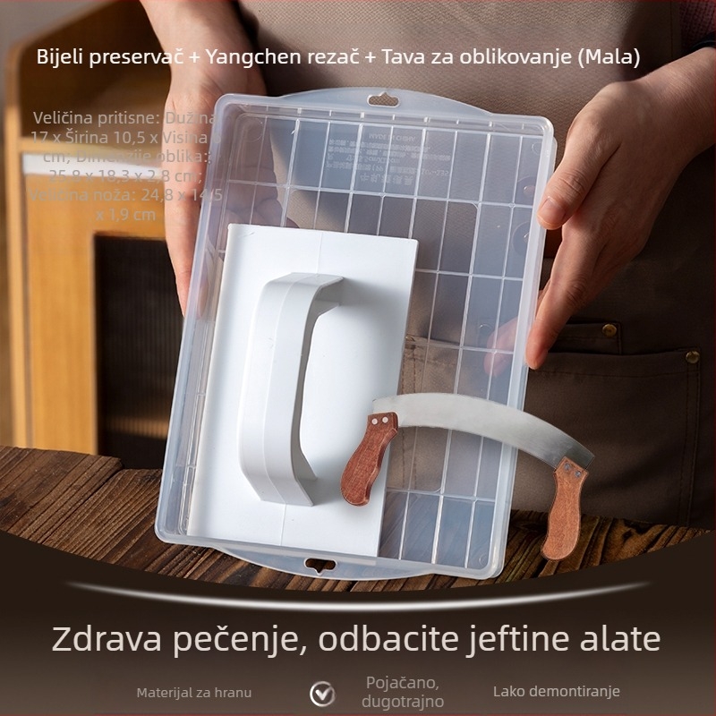 Set kalupa za slatkiše s pločama za pritiskanje, oblikovanje i rezanje za Snowflake Crisp i Ejiao Cake, kineski stil, komplet za kućnu upotrebu
