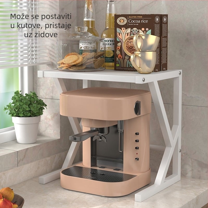 Držač za mikrovalnu pećnicu u kuhinji – radna ploha, karbonska čelika, izvlačni, dvostruki sloj, višestruka upotreba