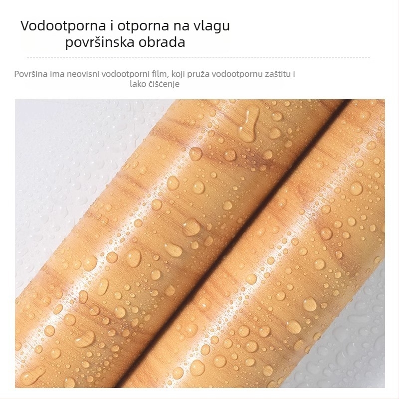 Naljepnica s drvenim uzorkom, samoljepljiva, imitacija drveta za vrata, stolove, ormariće i garderobu; vodootporna i otporna na vlagu dekoracija namještaja i zidova