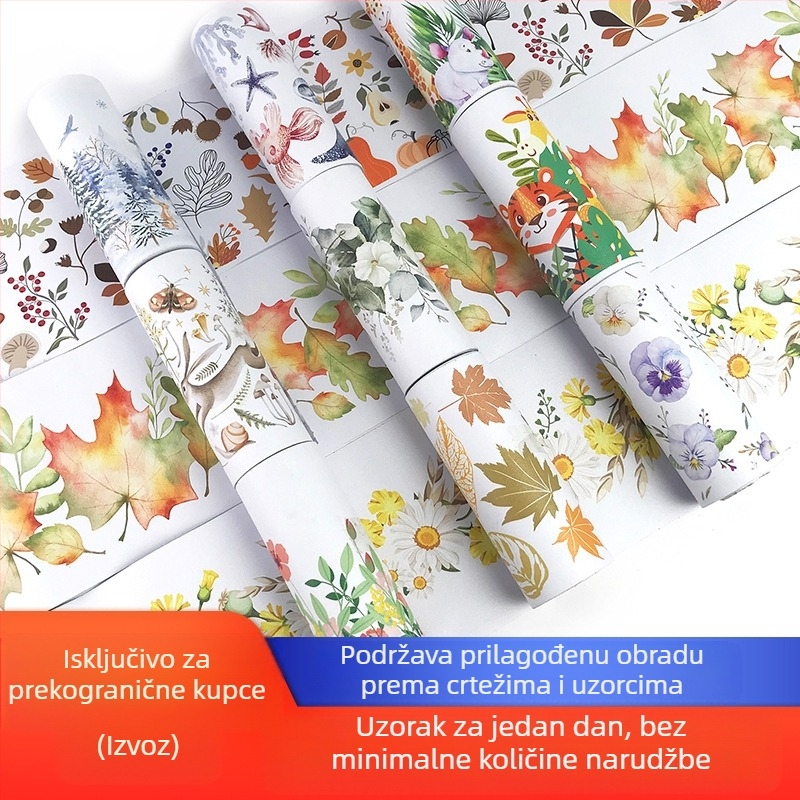 Crtić zidni bordur naljepnica, samoljepljiva vodootporna dekoracija za spavaću sobu, dnevnu sobu i hodnik