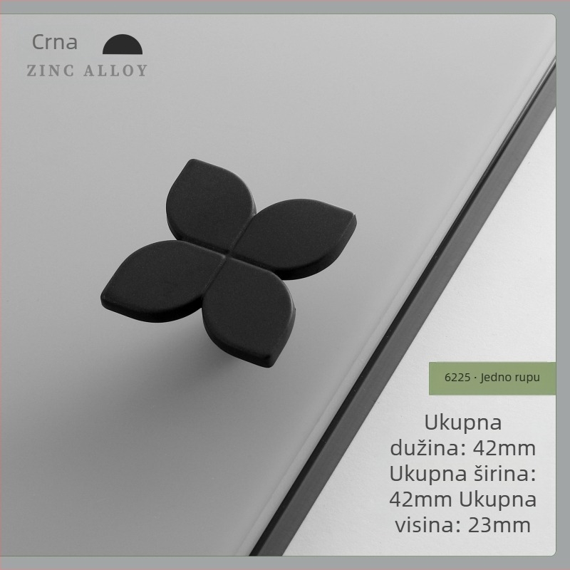 Par ručki za ormariće — cinkov spoj, elektroplatiranje, suvremeni minimalistički stil, model 6223-6225