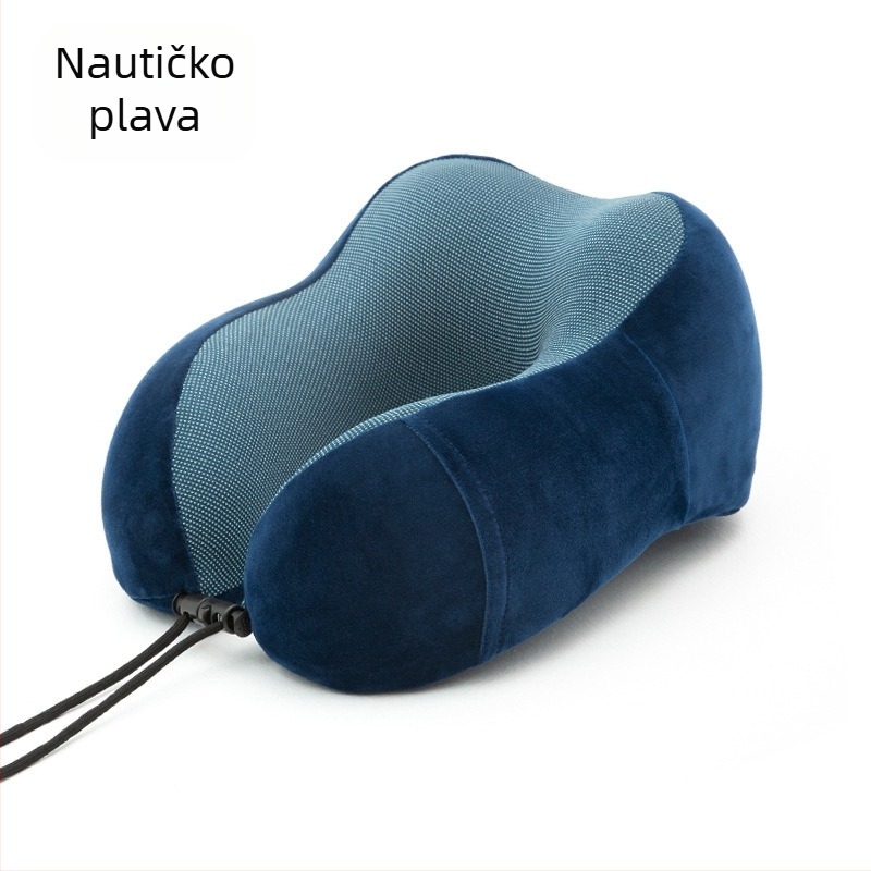 U-oblik jastuk za vrat od memorijske pjene za kancelarijsko dremanje i putovanja, podrška vratnoj kralježnici, jastuk za vrat za avion za odrasle