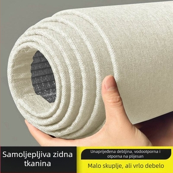 Laneno zidno platno, višeslojno reljefno, otporno na vlagu, dekor za spavaću sobu i pozadinu TV-a, moderni minimalistički stil