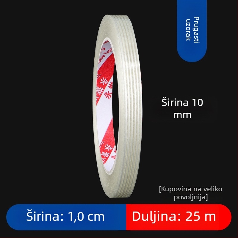 SX vlaknasta traka – akrilno ljepilo na vlaknasti podlogi, debljina 0,15 mm, adhezija 550 N/m, za industrijsko vezanje i učvršćivanje teških predmeta