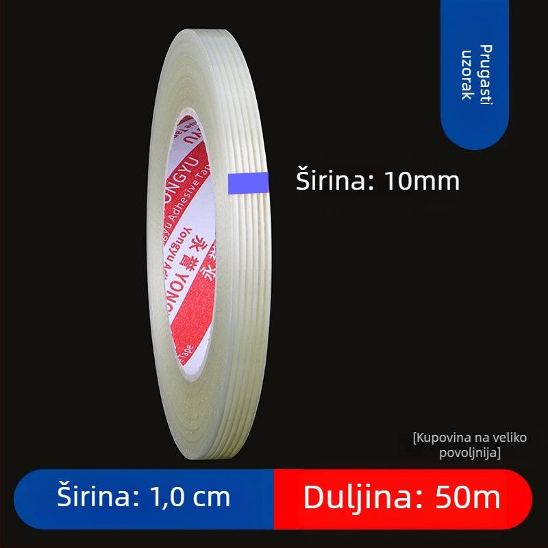 SX vlaknasta traka – akrilno ljepilo na vlaknasti podlogi, debljina 0,15 mm, adhezija 550 N/m, za industrijsko vezanje i učvršćivanje teških predmeta