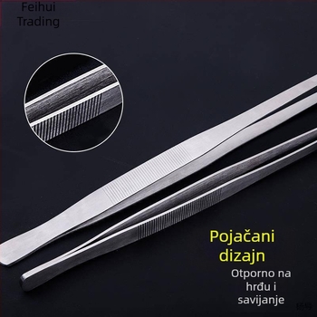 Nerđajući čelik, pinzete s okruglom glavom, protuklizne, dugačke pincete za akvarij (Yang Dao) - drška: Drugo; vrh: Drugo; porijeklo: Kina