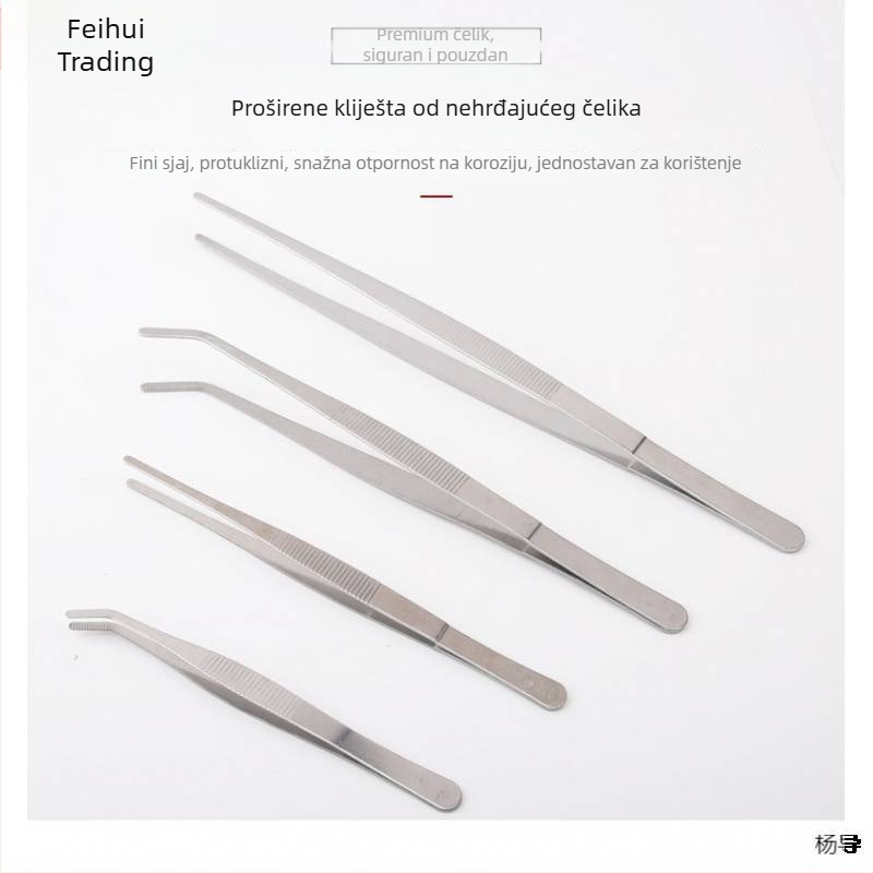 Nerđajući čelik, pinzete s okruglom glavom, protuklizne, dugačke pincete za akvarij (Yang Dao) - drška: Drugo; vrh: Drugo; porijeklo: Kina