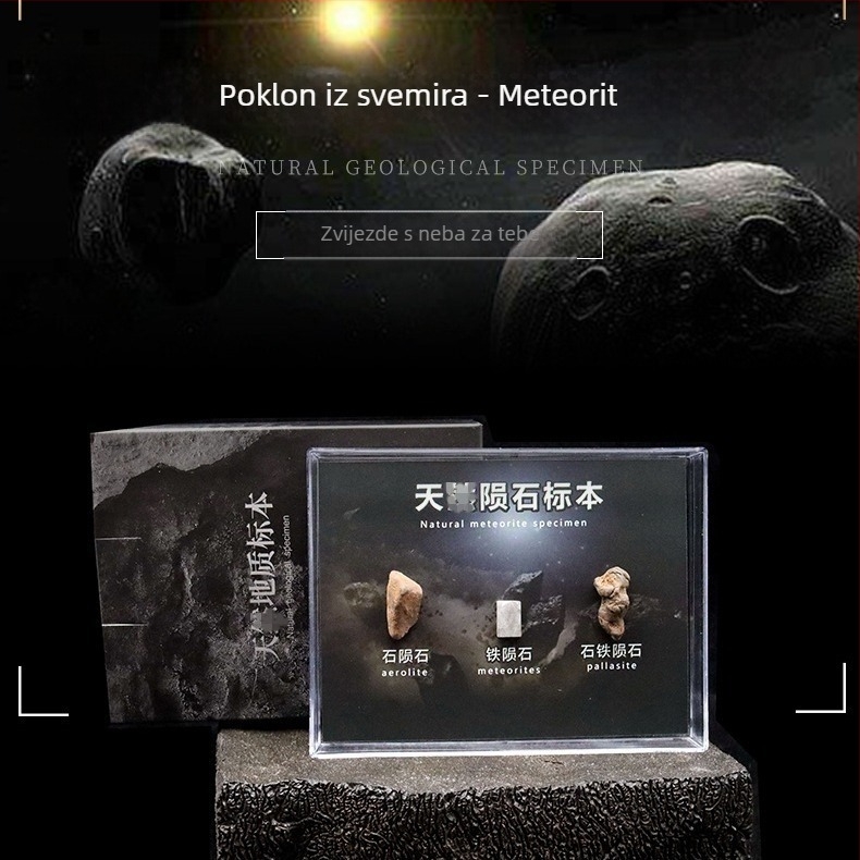 Campo privjesak od olivinskog meteorit, željezni meteorit, geometrijski oblik, uzorak za poklon