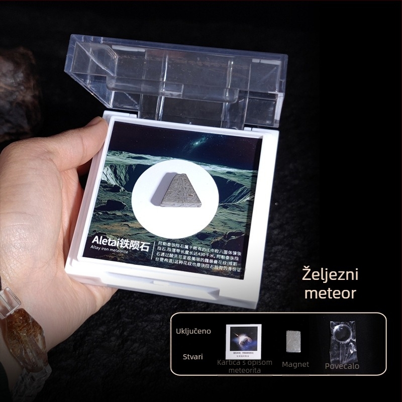 Campo privjesak od olivinskog meteorit, željezni meteorit, geometrijski oblik, uzorak za poklon