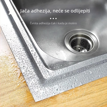 Samoljepljiva PVC brtva traka za kuhinju i kupaonicu – vodootporna, otporna na plijesan, debljina 0.1 mm, visoka temperaturna otpornost