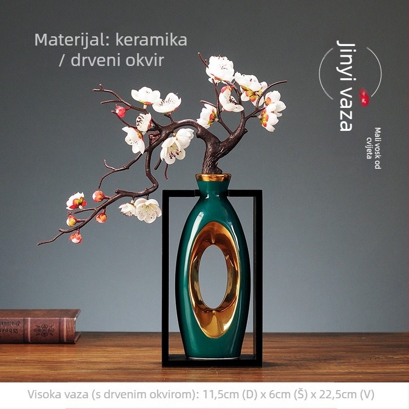 Kućni ukrasni figurica, ručno izrađena, motiv biljke, novi kineski stil, materijal: plastika i smola