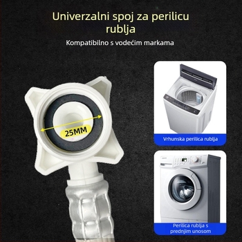 PVC produžni vod za ulaz vode u automatsku perilicu rublja s bubnjem, ručna ugradnja, model 4/6 točaka, tlak 1,6 MPa, radna temperatura 0–100°C