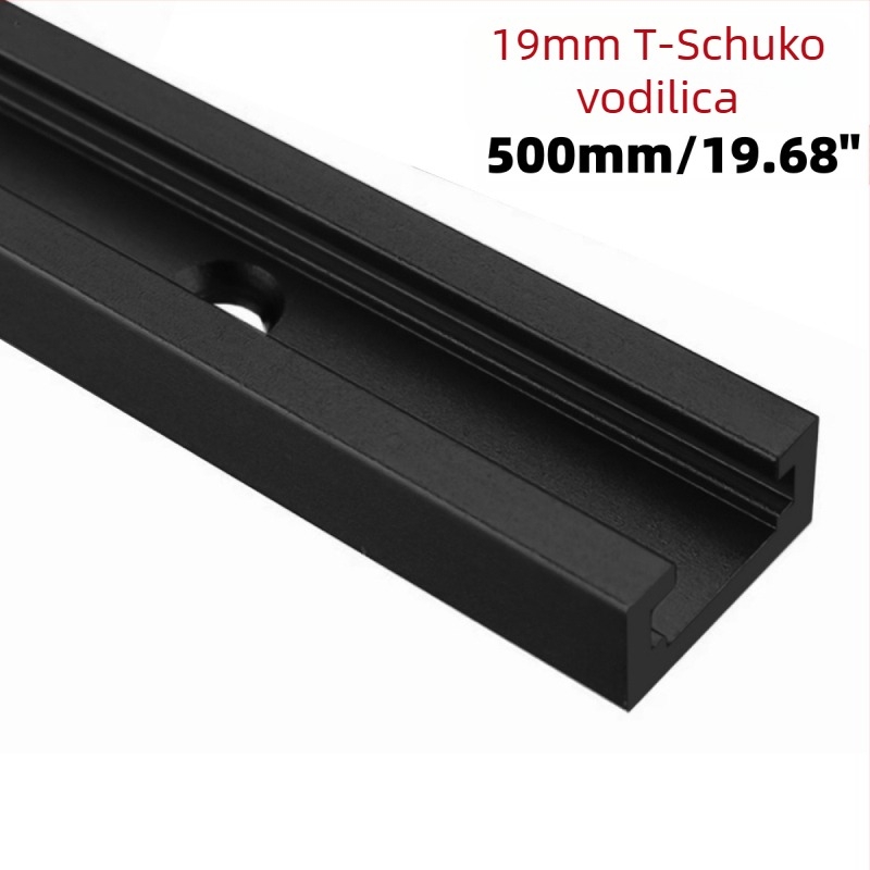 Aluminijska vodilna tračnica za obradu drva, Model 19, s ograničivačem, 1 komplet, za DIY stol